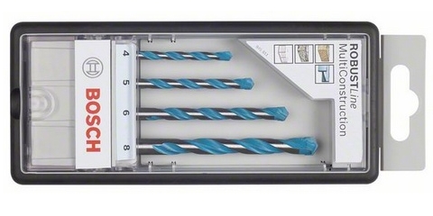 4 universālo urbju komplekts Bosch CYL-9 MultiConstruction Robust Line 4-5-6-8mm