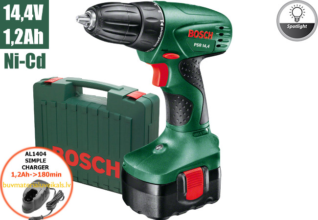 Urbjmašīna/Skrūvgriezis Bosch PSR 14,4 V (1x1,2Ah)