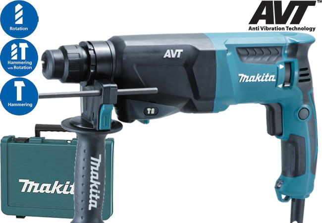 Perforators Makita HR2631FTJ + 10 urbju komplekts D-40593