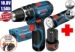 Triecienurbjmašīna/Skrūvgriezis Bosch GSB 12V-15 (2x2,0Ah, GAL 12V-20, bag) + 25 uzgaļu komplekts