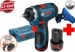 Skrūvgriezis Bosch GSR 12V-35 HX (2x3,0Ah, GAL 12V-40)