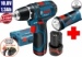 Urbjmašīna/Skrūvgriezis Bosch GSR 12V-15 (2x2,0Ah, GAL 12V-20, bag)