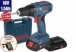 Urbjmašīna/Skrūvgriezis Bosch GSR 185-Li (2x2,0Ah, GAL 18V-20, L-case) + Pick and Click urbju un uzgaļu komplekts