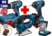Komplekts Bosch GSB 18V-45 + GBH 18V-22 + GWS 18V-8 (3x4.0Ah)