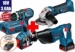 Komplekts Bosch GSR 18V-90 C + GWS 18V-15 PSC + GKM 18V-50 + GGS 18V-23 PLC (1x4,0+2x5,5Ah)